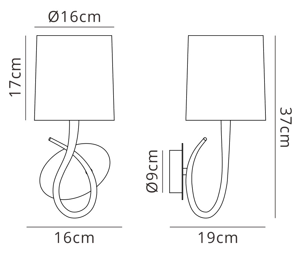 Lua Satin Nickel Wall Lights Mantra Armed Wall Lights